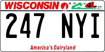 WI license plate 247NYI