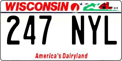 WI license plate 247NYL