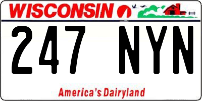 WI license plate 247NYN
