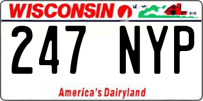 WI license plate 247NYP
