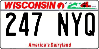 WI license plate 247NYQ
