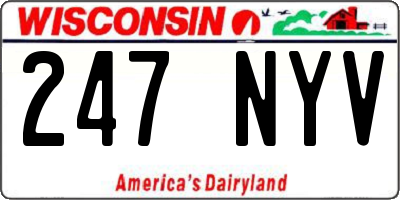 WI license plate 247NYV