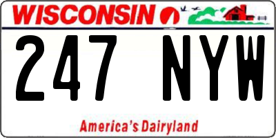 WI license plate 247NYW