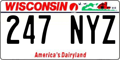 WI license plate 247NYZ