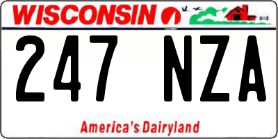 WI license plate 247NZA