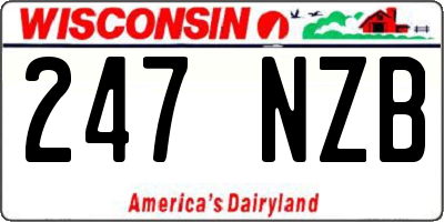 WI license plate 247NZB