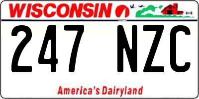 WI license plate 247NZC