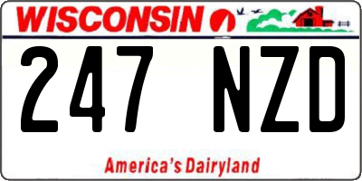WI license plate 247NZD