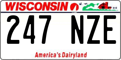 WI license plate 247NZE