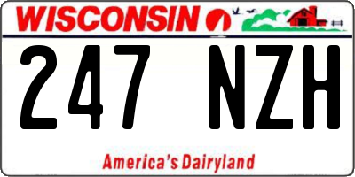 WI license plate 247NZH