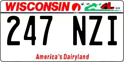 WI license plate 247NZI