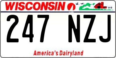 WI license plate 247NZJ