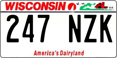 WI license plate 247NZK