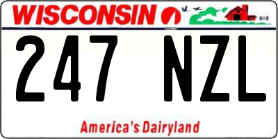 WI license plate 247NZL