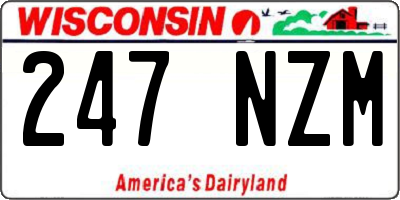 WI license plate 247NZM