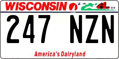 WI license plate 247NZN