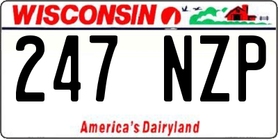WI license plate 247NZP