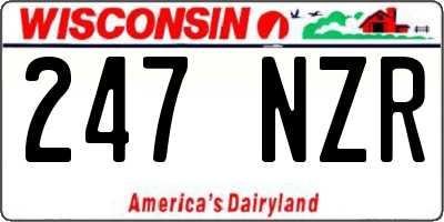 WI license plate 247NZR