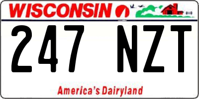 WI license plate 247NZT