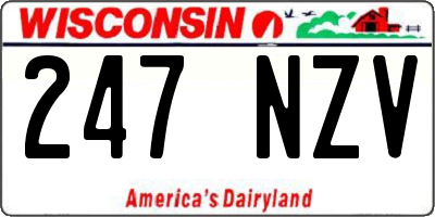 WI license plate 247NZV