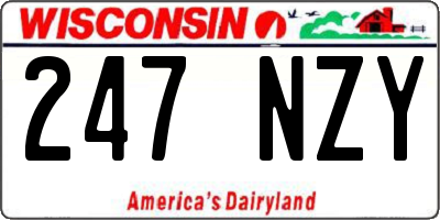 WI license plate 247NZY