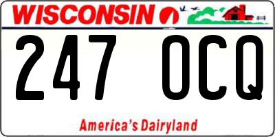 WI license plate 247OCQ
