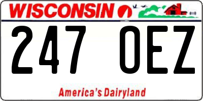 WI license plate 247OEZ
