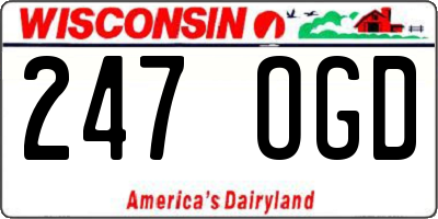 WI license plate 247OGD