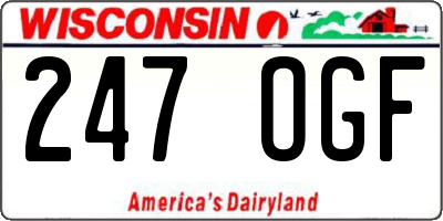 WI license plate 247OGF