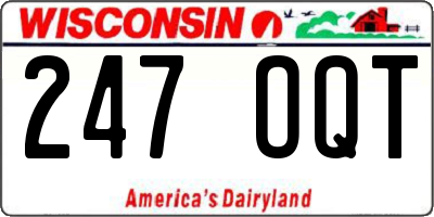 WI license plate 247OQT