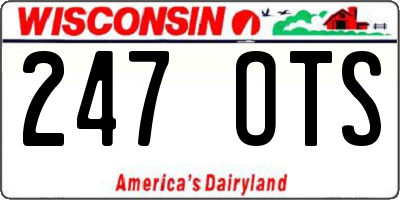 WI license plate 247OTS