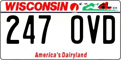WI license plate 247OVD