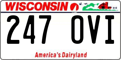 WI license plate 247OVI
