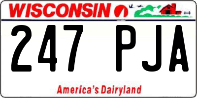 WI license plate 247PJA