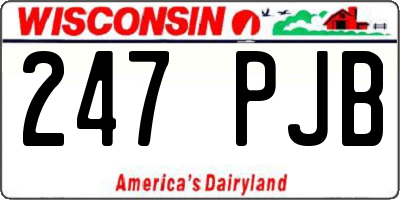 WI license plate 247PJB