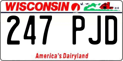 WI license plate 247PJD