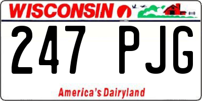 WI license plate 247PJG