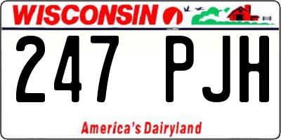 WI license plate 247PJH