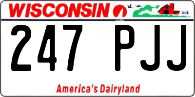 WI license plate 247PJJ