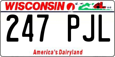 WI license plate 247PJL