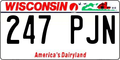 WI license plate 247PJN
