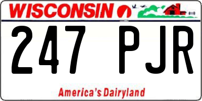 WI license plate 247PJR
