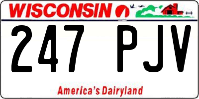 WI license plate 247PJV