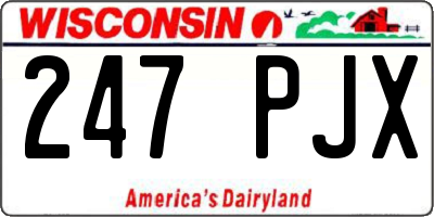 WI license plate 247PJX