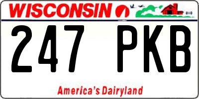 WI license plate 247PKB