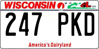 WI license plate 247PKD