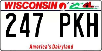 WI license plate 247PKH