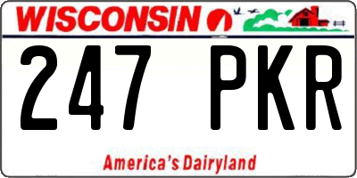 WI license plate 247PKR
