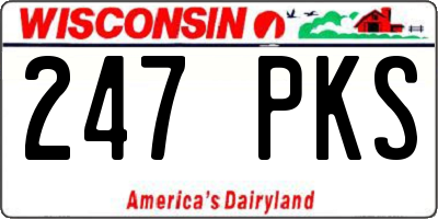 WI license plate 247PKS