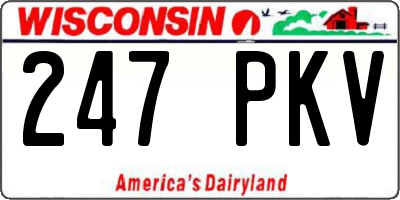 WI license plate 247PKV
